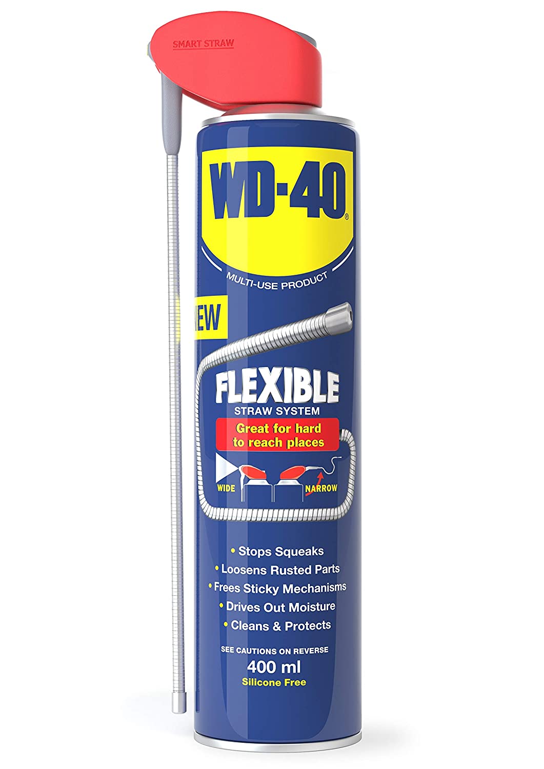 WD-40 Multi Use Lubricant Spray 400ml, Flexible Metal Straw - Image 3