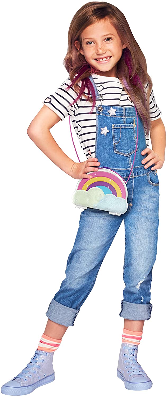 Polly Pocket Rainbow Dream Wearable Purse Compact with 8 Fun Features, Micro Polly and Shani Dolls - Image 2