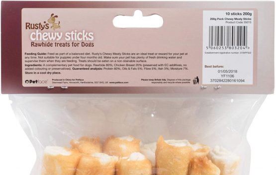 Rusty's Chewy Meaty Dog Treat Sticks, 200 g - Image 2