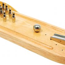 small foot 2877 Wooden table bowling, skill game with 10 metal cones and 1 metal ball, from 3 years old