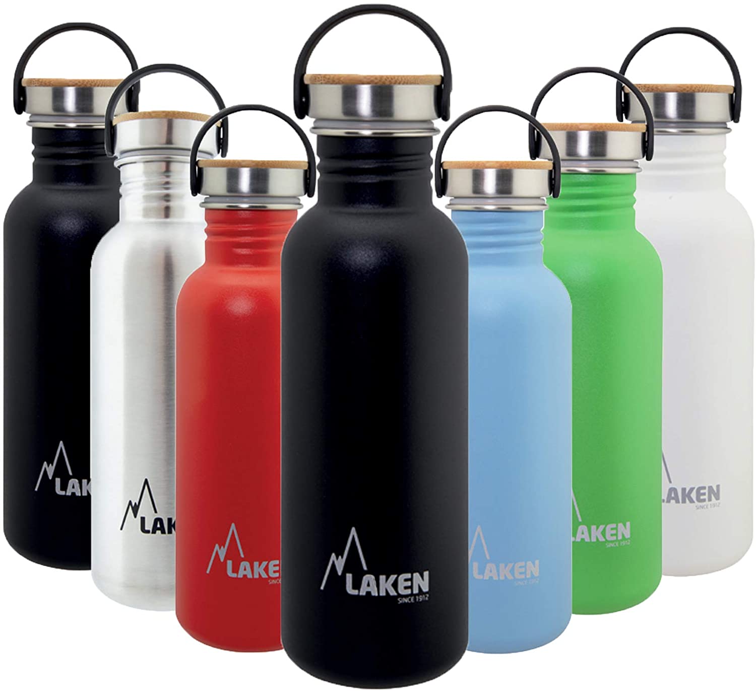 Laken Unisex - Adult Heavy Duty Stainless Steel Bottle 0.5 L Black 0.5, 500 ml