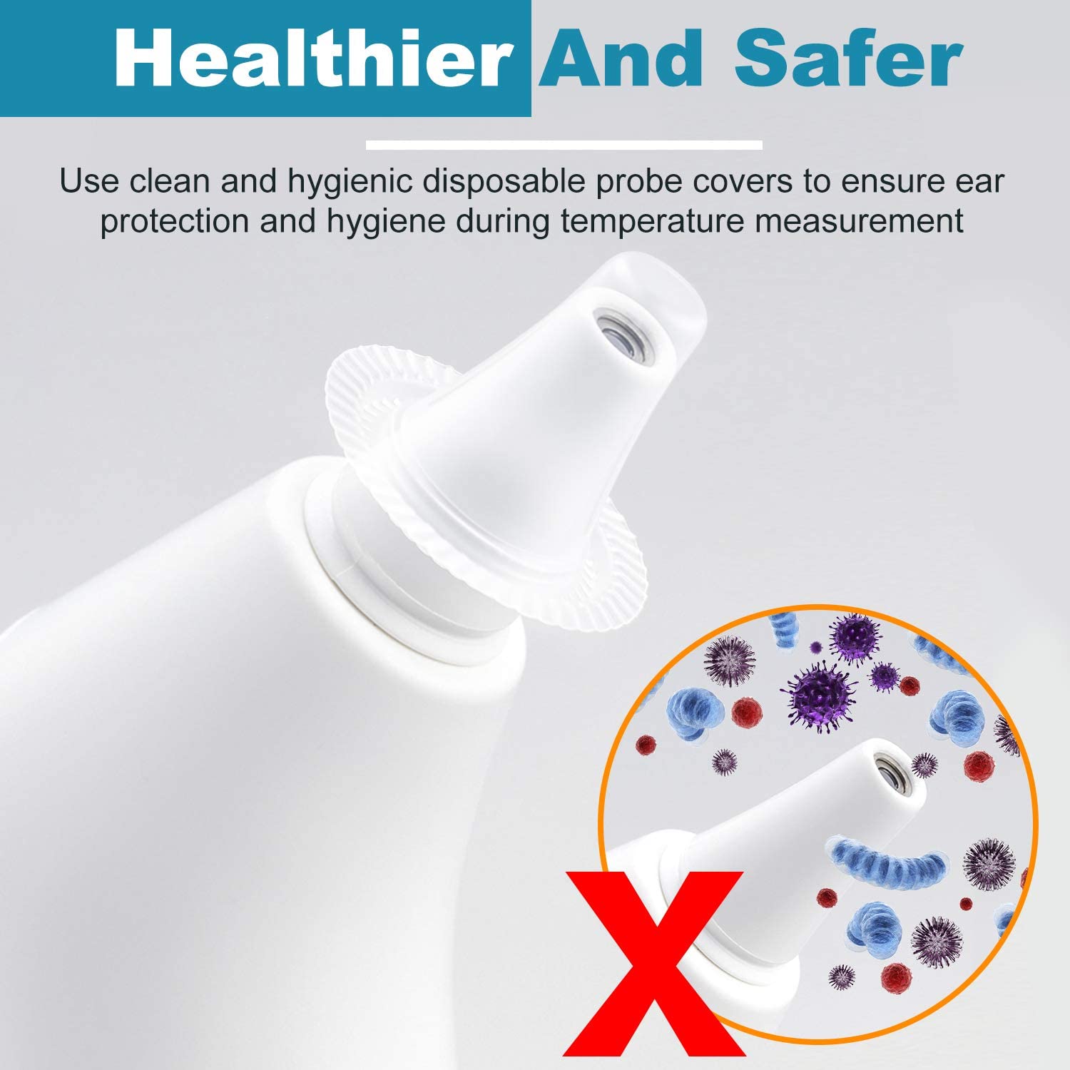 Ear Thermometer Probe Covers, 100 Pieces Ear Thermometer Lens Filters