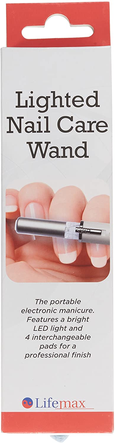 Lifemax 1317 Lighted Nail Care Wand, White, H:1.5 x W:1.5 x D:14.5 cm - Image 2