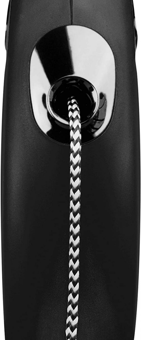 flexi New Classic Retractable Lead Cord, Black, X-Small, 8kg - 3m (10ft) - Image 3