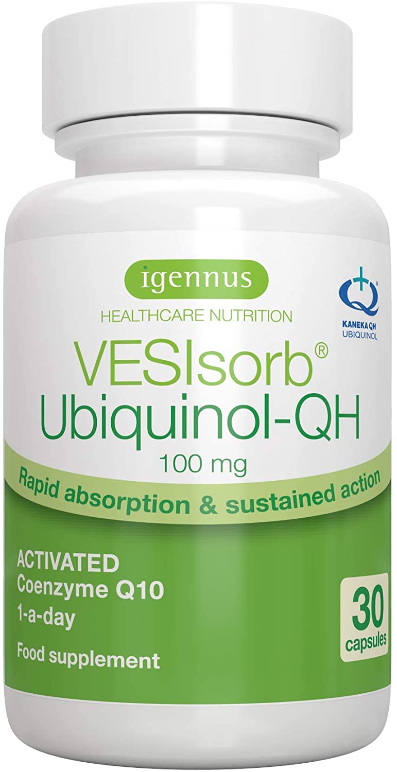 Igennus Advanced Kaneka Ubiquinol 100mg with VESISorb Delivery System, 600% Bioavailability, 30 Softgels