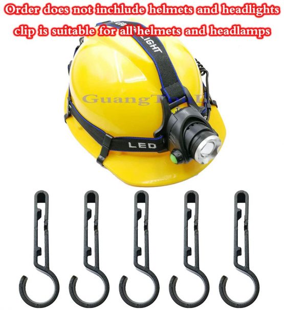 GuangTouL Headlamps Clips, 8 Pieces Helmet Headlamp Clips Hardhat Hooks for Various Headlamp and Hard Hat - Image 2