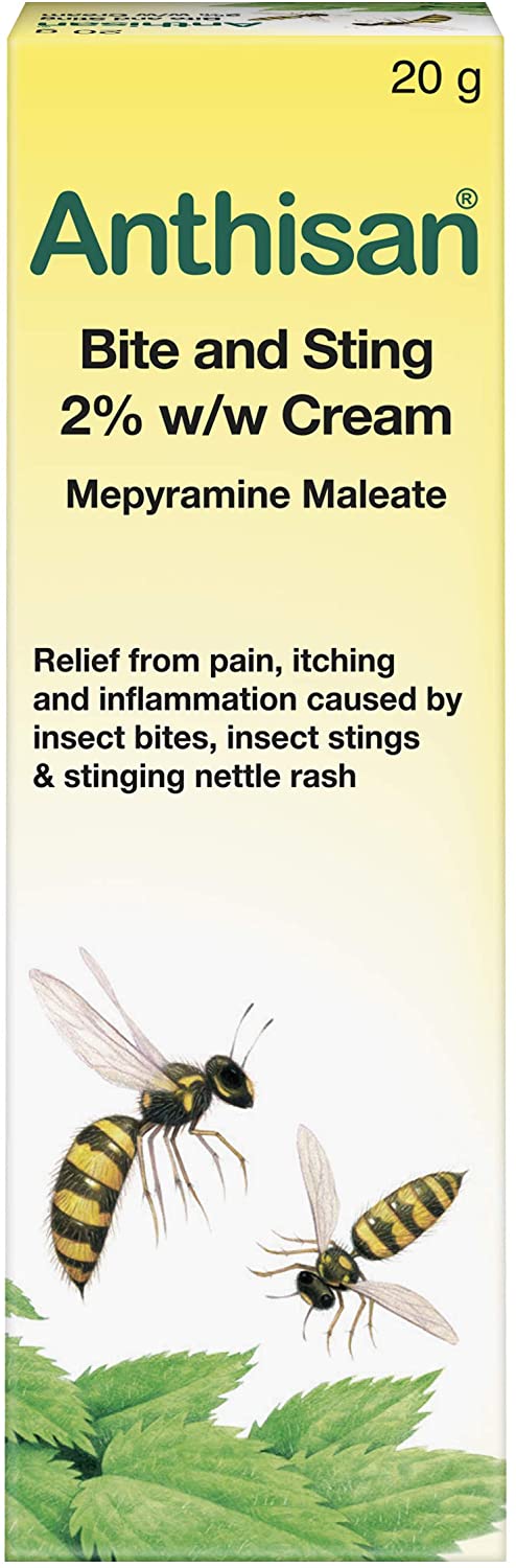 Anthisan Bite & Sting Cream Relief from insect bites, stings & stinging nettle rash, 20 g ( Pack of 1), New, 20 g (Pack of 1) - Image 2