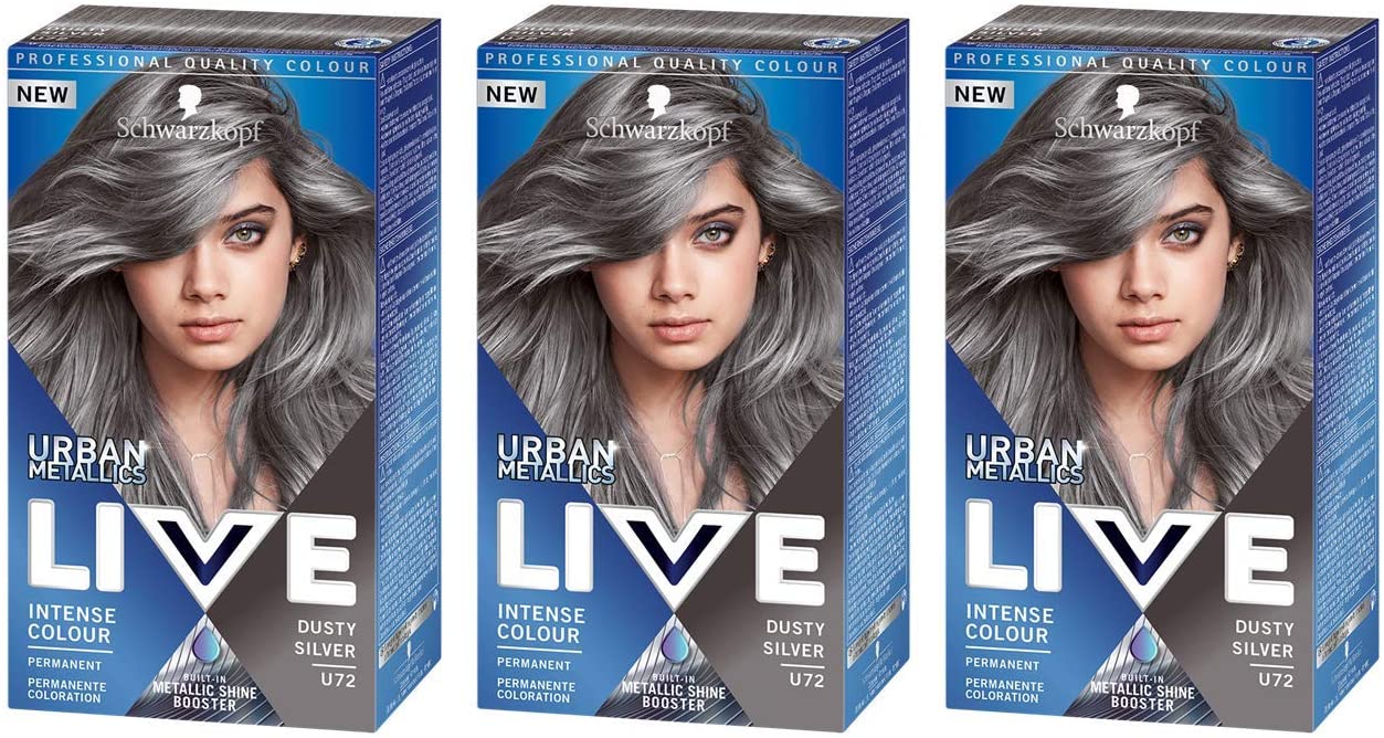 Schwarzkopf Live U72 Dusty Silver Pack Of 3, 1 count (Pack of 3)