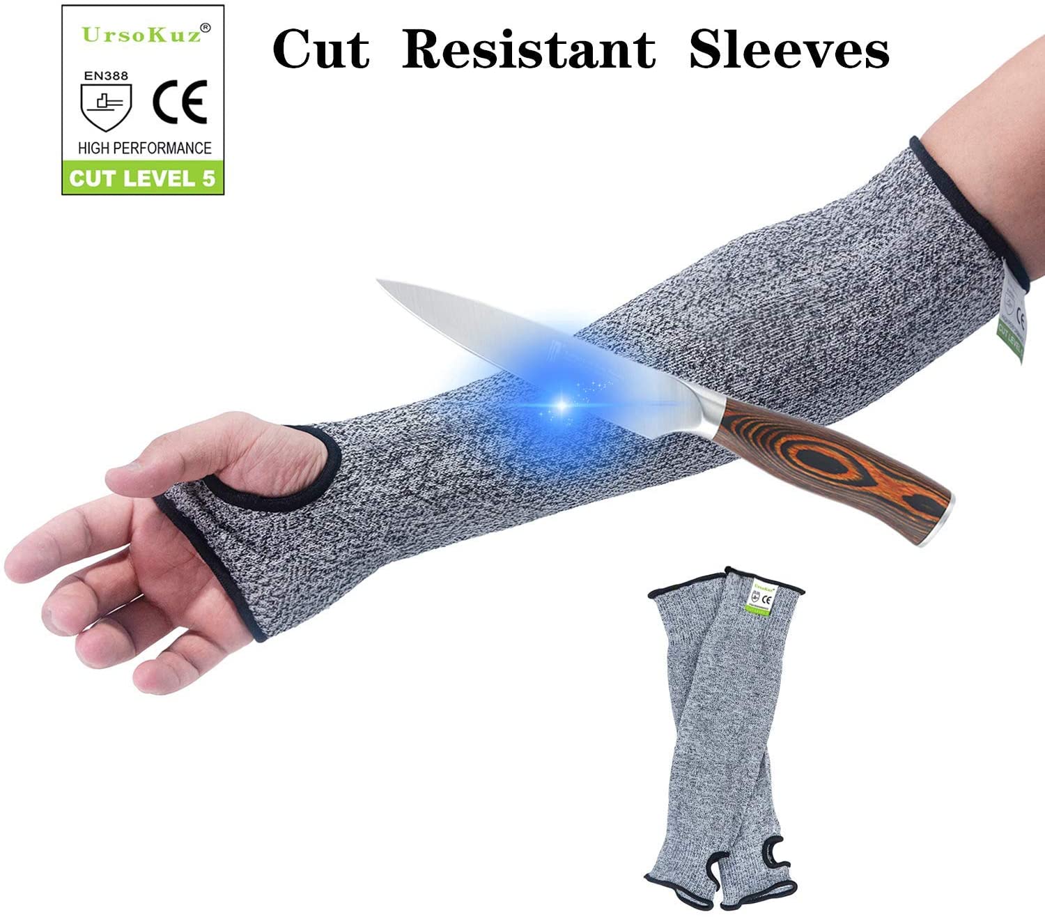 Cut Resistant Gloves Size 7/S CE EN388 Certified, PPE Level 5