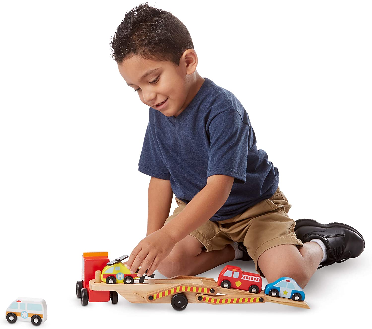 Melissa & Doug Emergency Vehicle Carrier, Mix, 17 cm (L) x 8.5 cm (W) x 35.1 cm (H) - Image 3