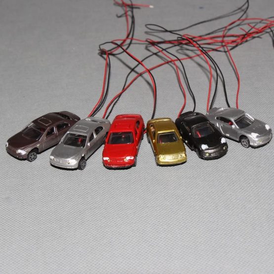 Evemodel 12pcs Head Lighted Model Car 1:87 Train Scenery HO Scale EC100 - Image 3