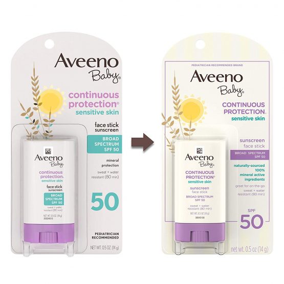 Aveeno Sun Natural Protection Baby SPF 50 Stick, 0.5 Ounce - Image 2