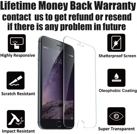 4youquality [2-Pack] iPhone 8 Plus 7 Plus Screen Protector, Premium Tempered Glass Film [LifetimeWarranty][Scratch-Resistant][Anti-Shatter] Screen Protector For Apple iPhone 8 Plus and iPhone 7 Plus - Image 3