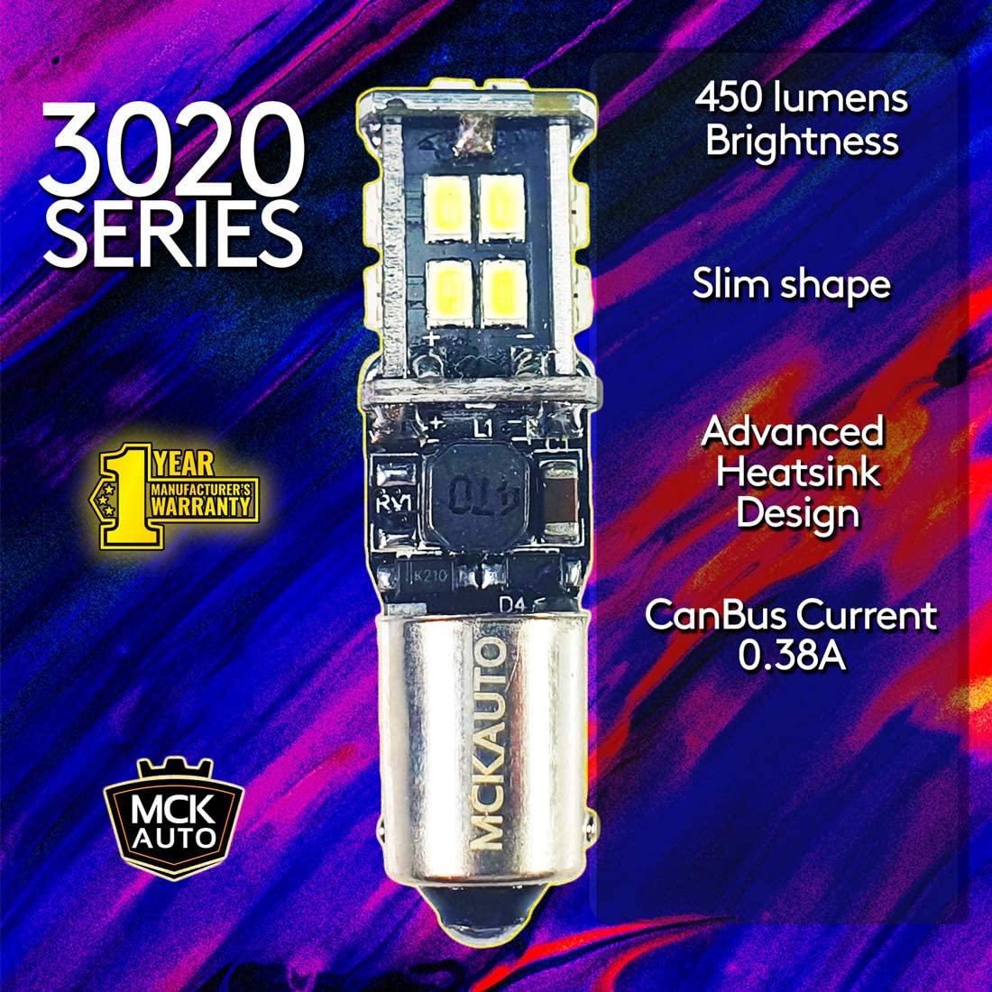 MCK Auto, H6W BAX9s LED Canbus Bulbs Sidelight White Very Bright and Without Errors Compatible with F20 F30 F34 GT A3 CC - Image 2