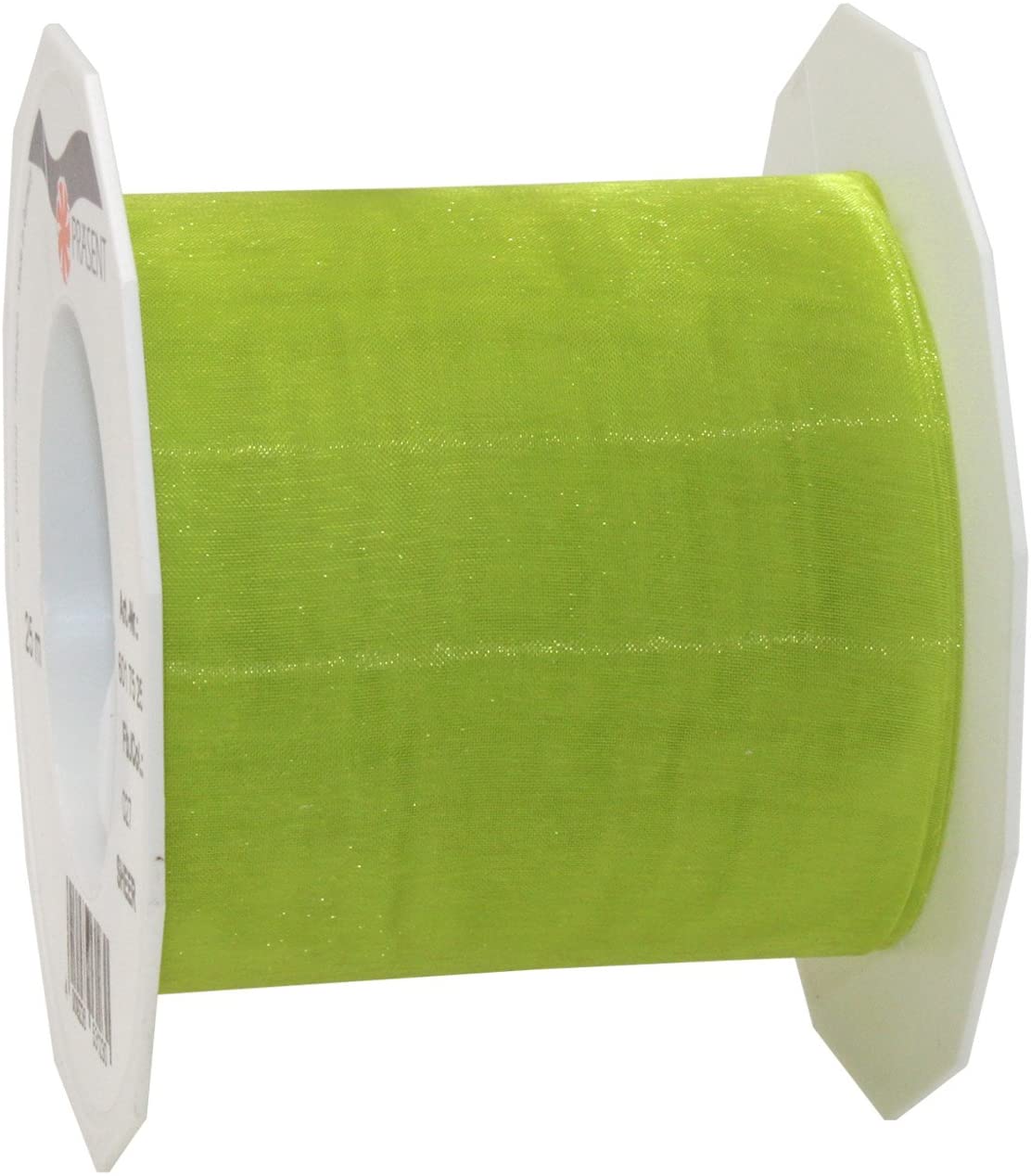 C.E. Pattberg Sheer Organza Ribbon Lime Green, 27 Yards Gift Wrap Ribbon, 2.8 inches Width