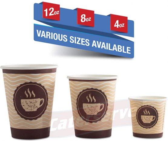 Disposable Paper Hot Coffee Tea Drinking Espresso Cups 4oz - 118ml (100 Pack) - Image 4