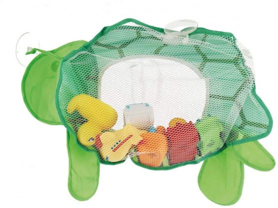 Bieco 04004529 Bathtub Network Turtle Toy Storage for The Bath, Storage for Bath Toys, net for Bath Toy with Suction Cup to Attach, Green - Image 4