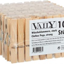 Pack of 100 wooden clothes pegs (2 x pack of 50)