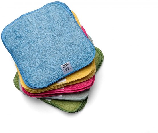 Cheeky Wipes - 25 Washable Rainbow Cotton Terry Cloth Wipes, 15x15cm Reusable Towelling Wipes, Extra Soft & Perfect for Cleansing Baby's Hands and Face | Eco Friendly - Image 2