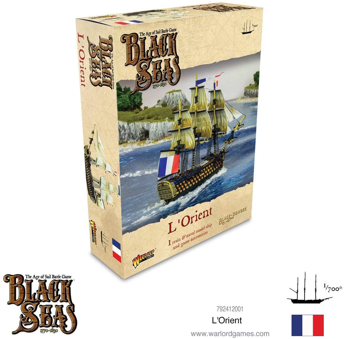 Warlord Games L'Orient 1/700 Scale Miniature for Black Seas Highly Detailed Age of Sail Era Miniatures for Table-top Wargaming