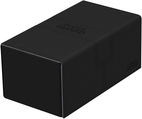 Ultimate Guard UGD010379 Twin Flip´n´Tray Deck Case 200+ Standard Size XenoSkin Card Box, Black