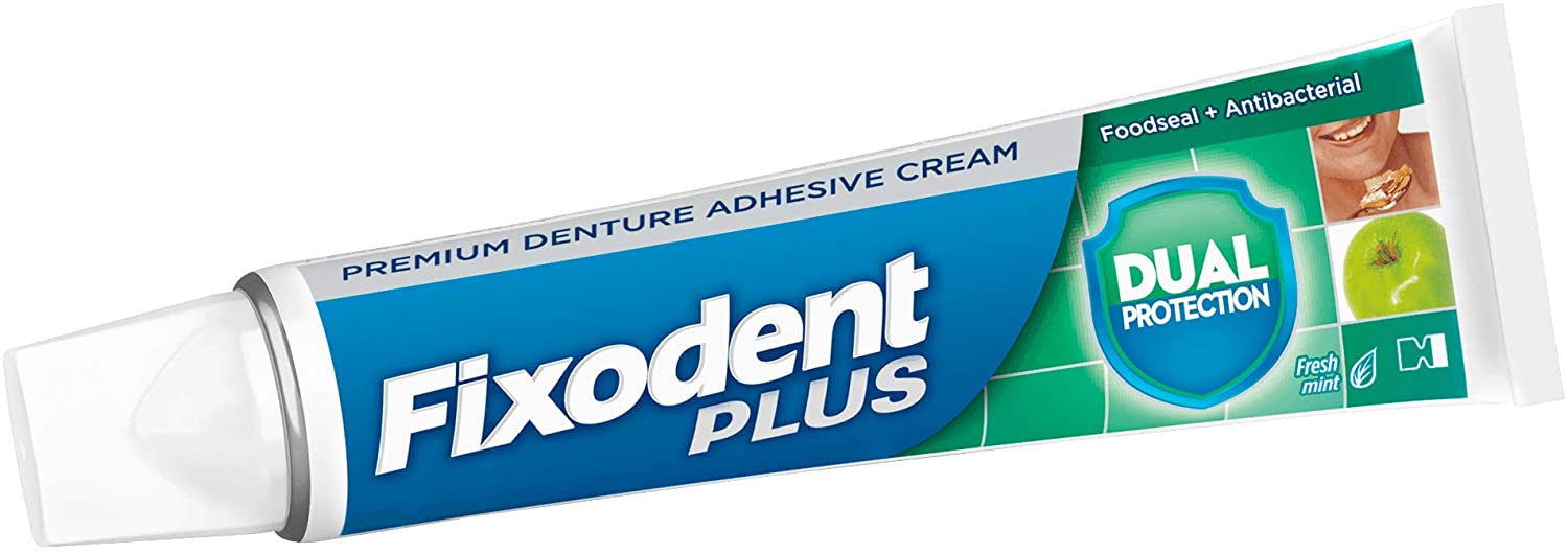 Fixodent Plus Food Barrier Denture Adhesive, Fresh Flavour 40g x 3 Multipack, cream, 40 g (Pack of 3) - Image 3