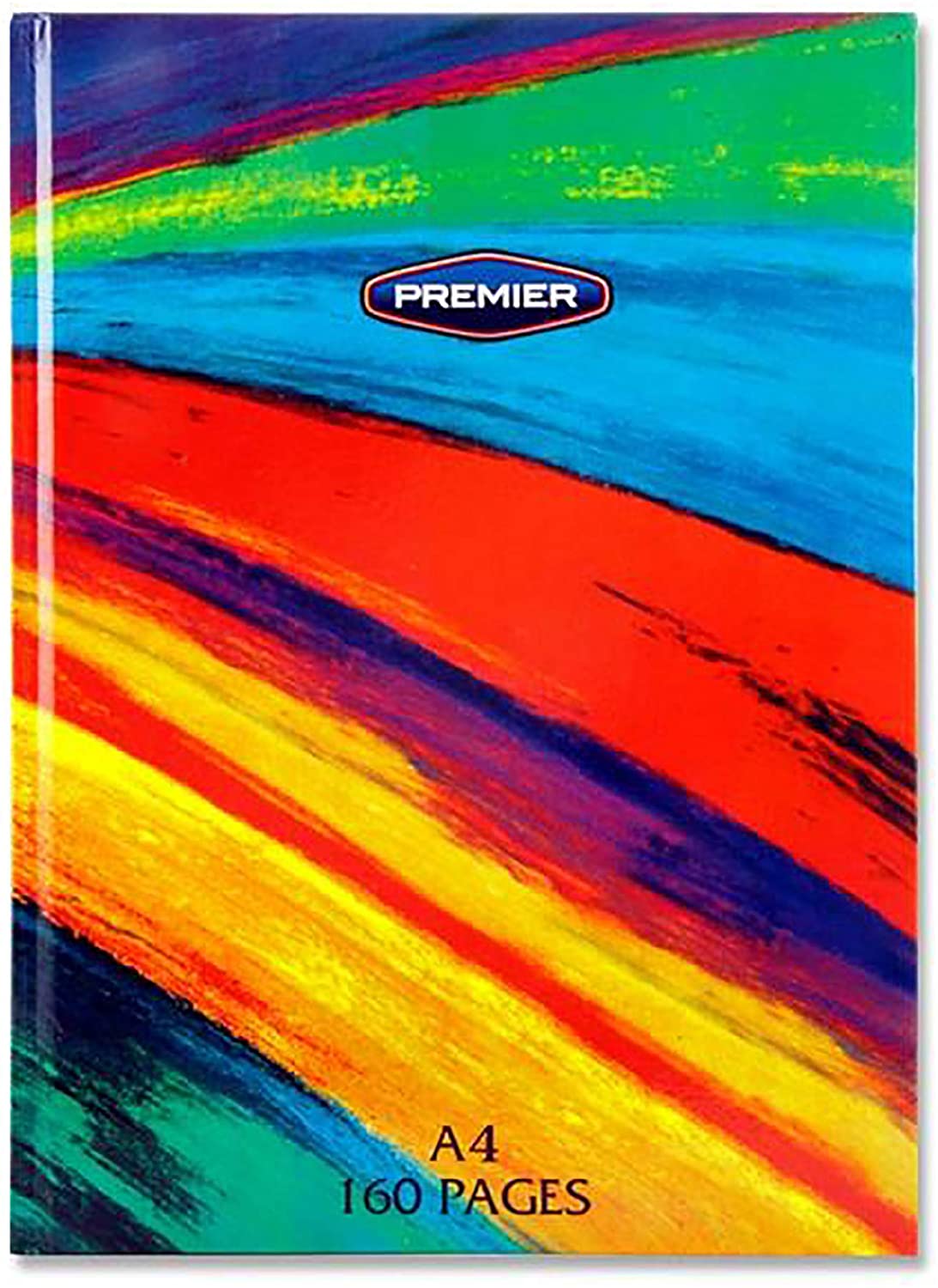 Premier Stationery A4 Rainbow Hardcover Notebook, S2812249, Multicoloured