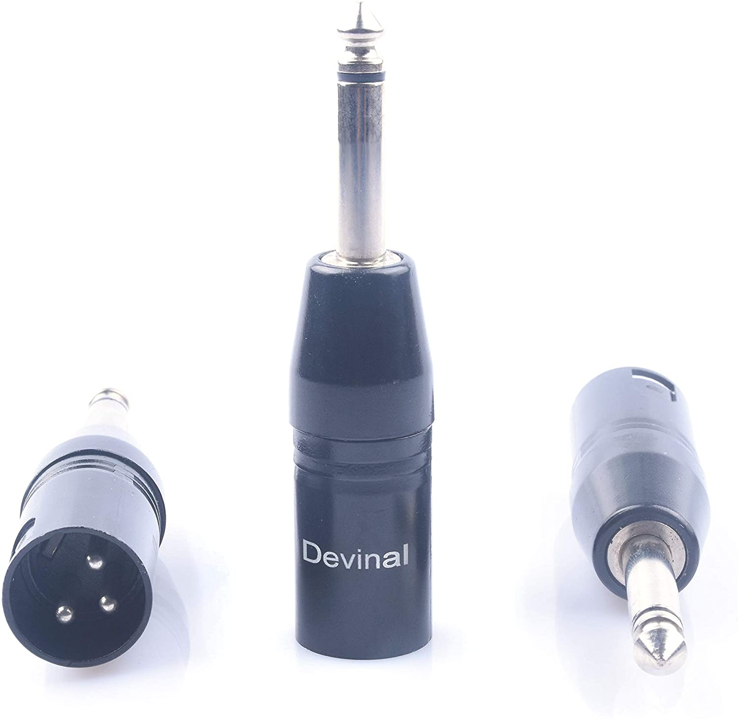 Devinal XLR Male to 1/4" Adapter Upgrade 6.35mm Mono to XLR Gender Changer - Image 2