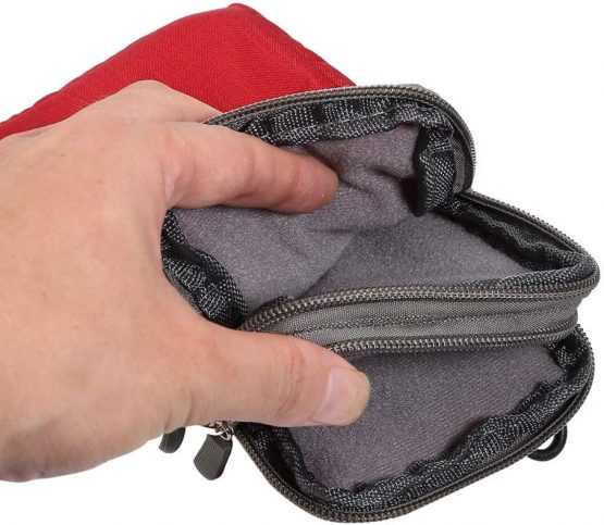 Cell Phone Belt Clip Pouch Crossbody Bag, 6.0" Mini Wrist Handbag Case Outdoor Sport Phone Cross Body Shoulder Messenger Bag Pockets with Zipper Waist Wallet Purse Holster with Locking Carabiner Hook - Image 3