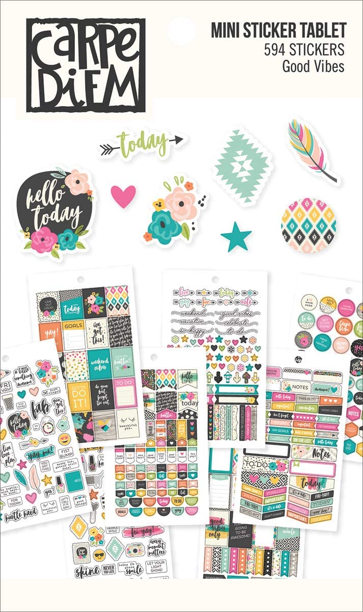 Simple Stories 7956 Carpe Diem Good Vibes Mini Stickers, Multi-Colour, 17.1 x 10.2 x 0.4 cm - Image 2