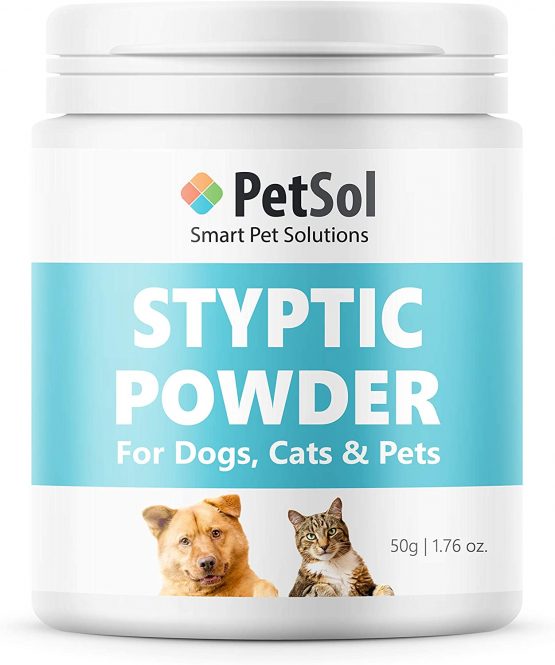 PetSol Styptic Powder For Pets (Large 50g Tub) Stops Bleeding Fast in Dogs, Cats, Birds, Rabbits & Pets, Safe Treatment for Cuts, Nail Clipper Nicks and Grooming First Aid