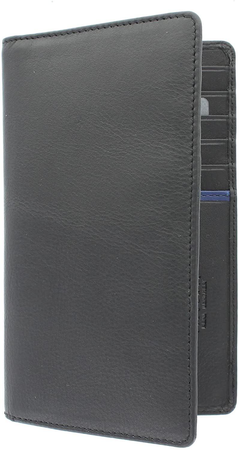 VISCONTI Bond Collection Jaws Leather Jacket Wallet RFID Blocking BD12 Black/Cobalt/Green - Image 3