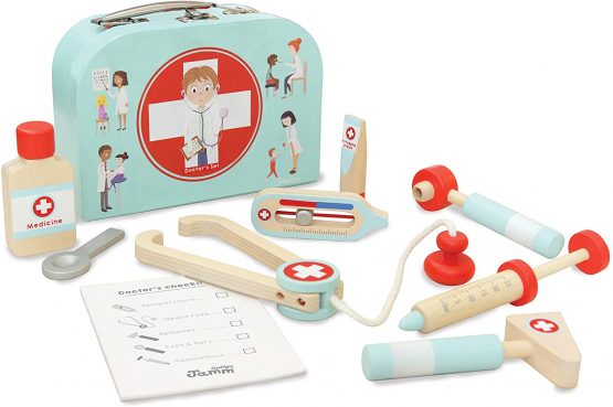 Indigo Jamm Little Doctors Set Wooden Toy, Role Play Toy Designed For Children Aged 18 Months +| Doctor's Medical Play Set Kit | Kids Pretend Play Role Play For Boys And Girls