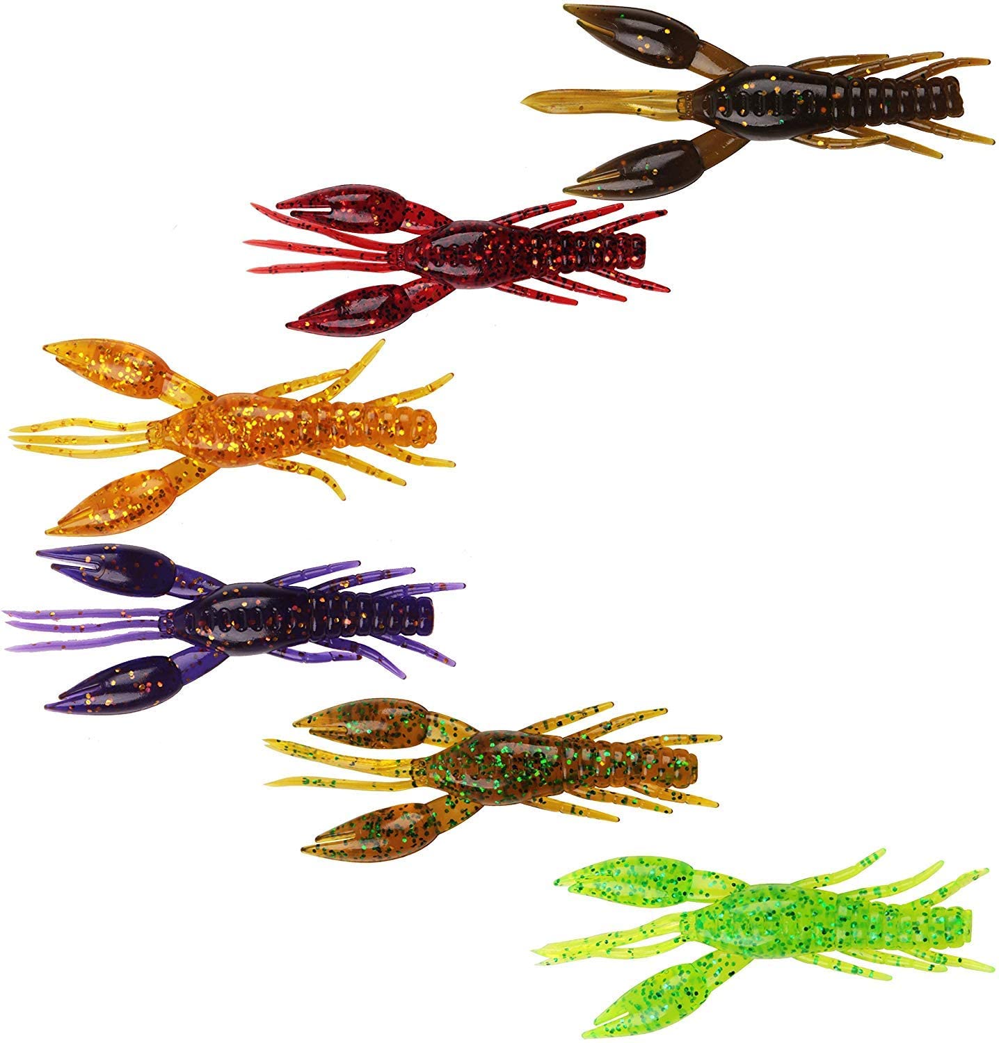 SHADDOCK 45pcs Crawfish Bait Silicone Soft Artificial Bait Crayfish and ...