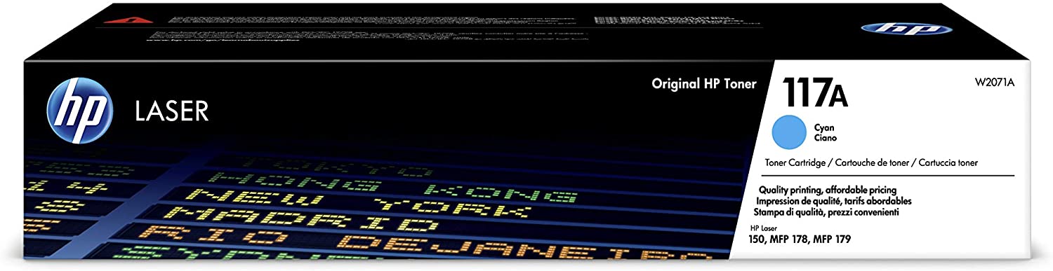 HP W2071A 117A Original Laser Toner Cartridge, Cyan, Single Pack, Standard