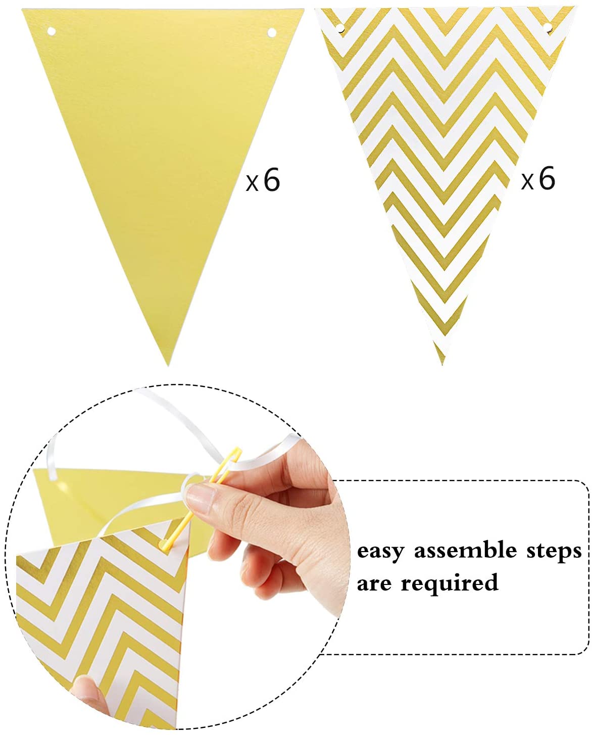Boao Pre-Strung Congratulations Banner Glitter gold Congratulation Banner 10 ft Congrats Garland for Graduation Wedding - Image 3