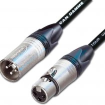 Designacable NC3FXX-VDMIBK0500-NC3MXX XLR to XLR Custom Length Van Damme Microphone Lead Cable - Neutrik Silver, Black, 5m