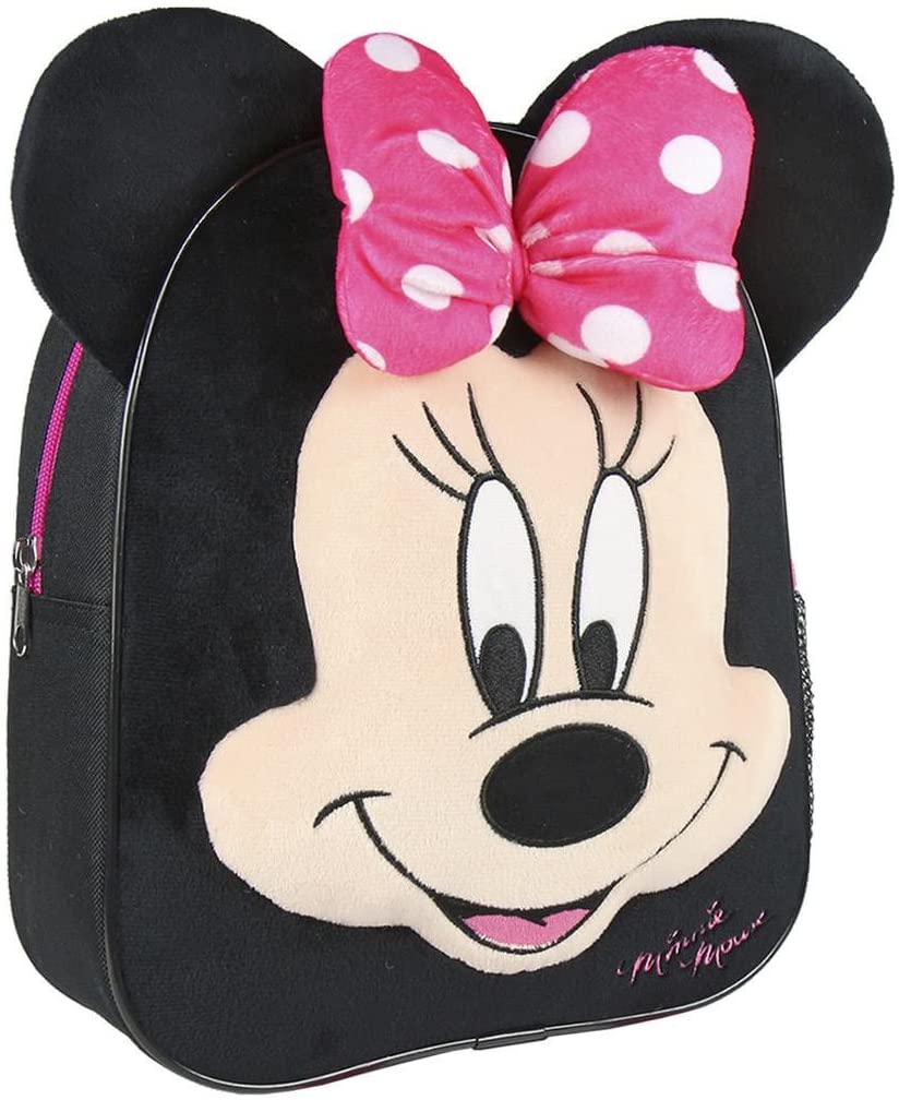 CERDÁ LIFE'S LITTLE MOMENTS Children's Minnie Mouse Backpack - Official Disney Studios Licensed, multicoloured, 40, Ears and bow in 3D