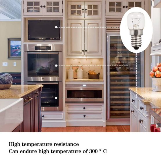 4X 25W Incandescent Bulb, Techgomade E14 Small Edison Screw Base, Oven Light Bulbs, Tungsten Light, up to 300 Degrees 25W Incandescent Bulb, 2700K Warm White, Non-dimmable - Image 2