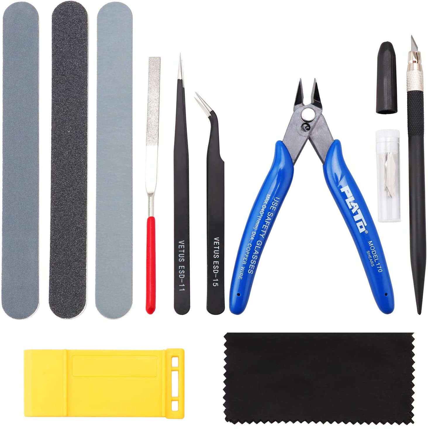 HSEAMALL 11PCS Gundam Model Tools Kit, Hobby Building Craft Set for Basic Model Building Repairing and Fixing