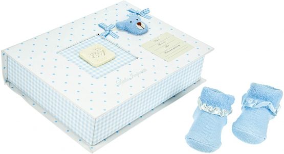 Spotty Baby Imprint Gift Box with Imprint Kit and Booties - Image 3