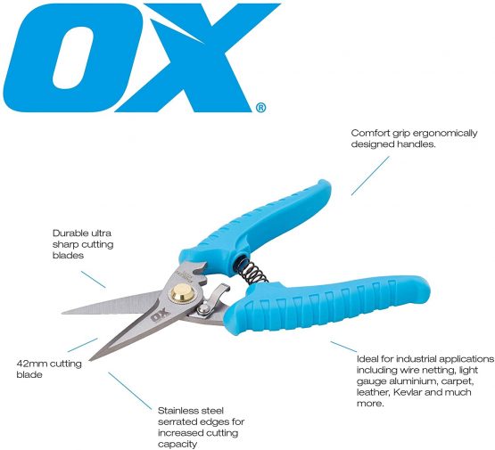 OX OX-P233001 Snips - Pro Series Snip Pliers - Industrial Quality Wire Snips - Multicolour Wire Cutters - Diagonal Cutting Pliers - 185 mm - Image 2