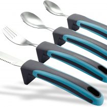 iMedic Easy Grip Cutlery - Great for The Elderly, Disabled Or Those Suffering with Tremors and Trembling Hands. Easy Pick up. (1x Set)