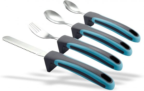 iMedic Easy Grip Cutlery - Great for The Elderly, Disabled Or Those Suffering with Tremors and Trembling Hands. Easy Pick up. (1x Set)