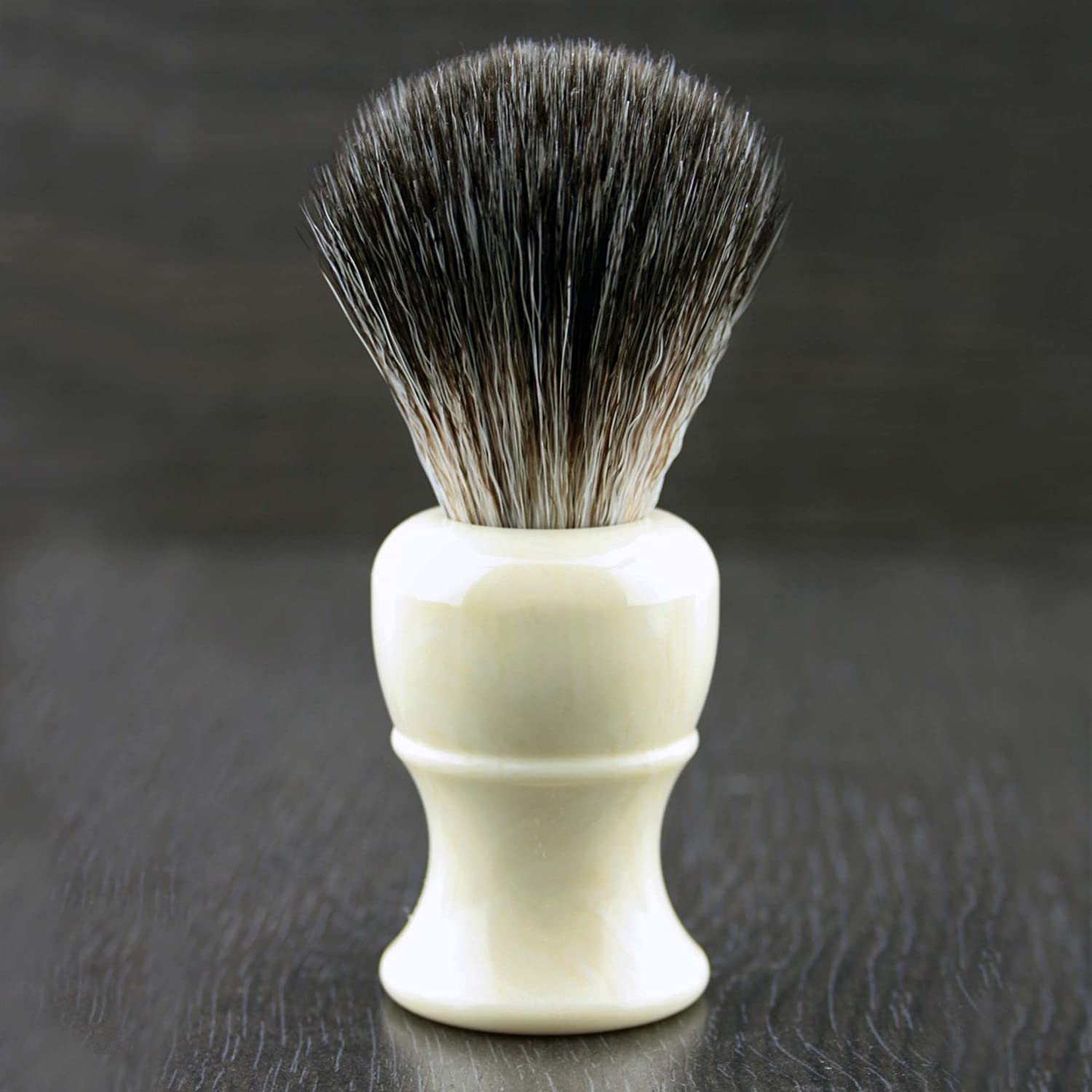 Hand Assembled White Badger Shaving Brush in High Grade (ABS Plastic Handle) Sophist Collection Elegantly Designed by Haryali London. - Image 2