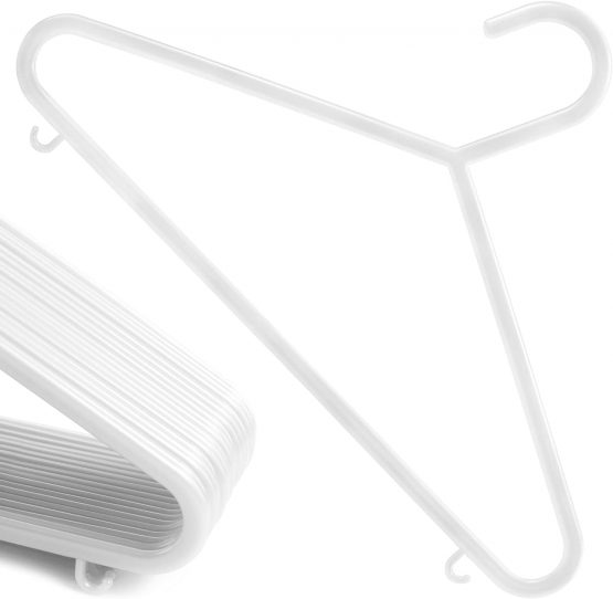 Hangerworld 18 White Plastic 30cm Childrens Coat Clothes Garment Trouser Skirt Bar Baby Toddler Hangers. - Image 2