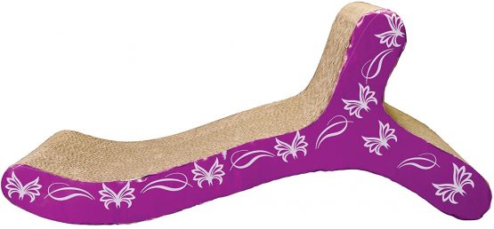 Catit Butterfly Design Patterned Scratching Board with Catnip, Chaise - Image 2
