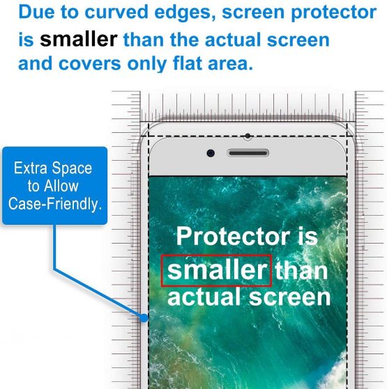 4youquality [4-Pack] iPhone 6 Plus / 6S Plus Screen Protector, Premium Tempered Glass Film [LifetimeWarranty][Scratch-Resistant][Anti-Shatter] Screen Protector for Apple iPhone 6 Plus and 6S Plus - Image 3