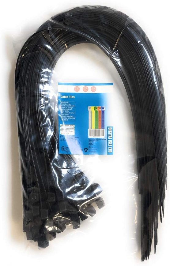 Black Plastic Cable Ties Long and Wide Extra Large Zip Ties wrap Extra Heavy Duty Ties 9.0mmx550mm, 50 Pieces - Image 2