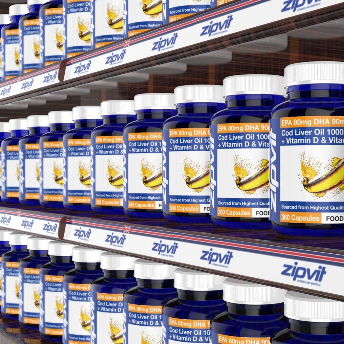 Cod Liver Oil 1000mg, 360 Capsules of High Strength Fish Oil, Rich in Omega 3. Supports Heart Health, Brain Health - Image 4